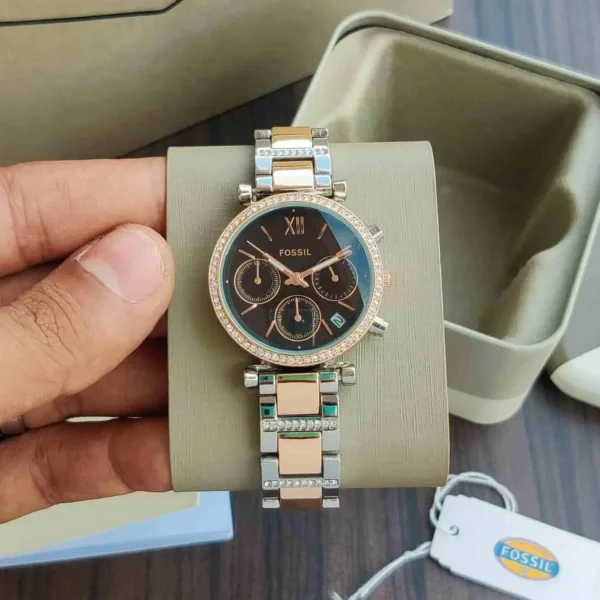 Fossil Carlie ES4542 First Copy Watch (2) Fossil Carlie ES4542 First Copy Watch