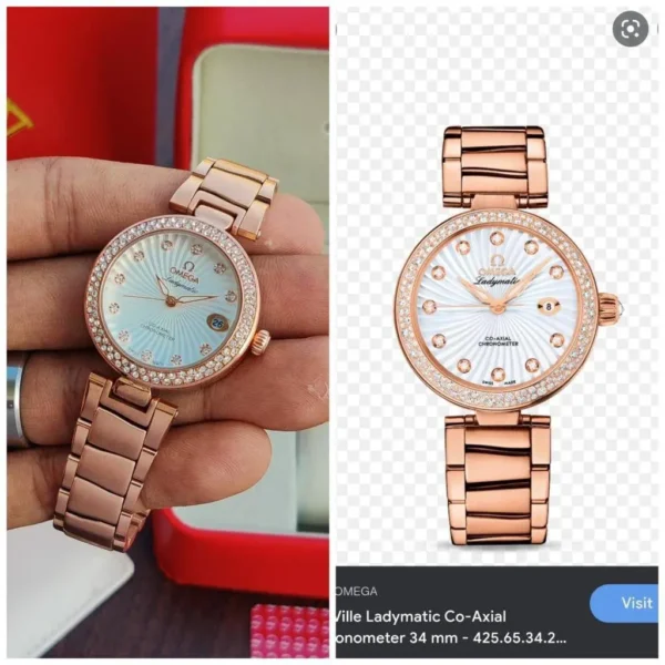 Omega Ladymatic Rosegold First Copy Watch (2) Omega Ladymatic Rosegold First Copy Watch