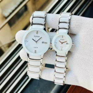 Rado Jubile White & Silver Couple First Copy Watch