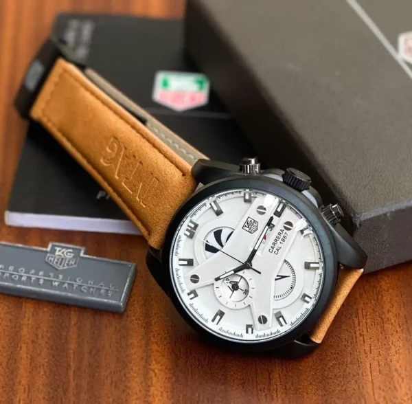 Tag Heuer CR7 Brown Strap First Copy Watch (4) Tag Heuer CR7 Brown Strap First Copy Watch