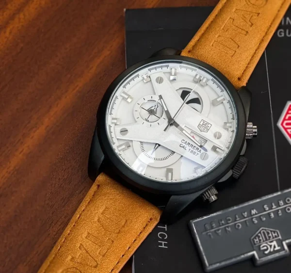 Tag Heuer CR7 Brown Strap First Copy Watch (5) Tag Heuer CR7 Brown Strap First Copy Watch