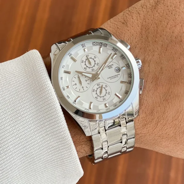 Tissot 1853 Silver & White First Copy Watch (2) Tissot 1853 Silver & White First Copy Watch