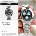Rado Diastar Men’s Silver First Copy | Premium Chronograph