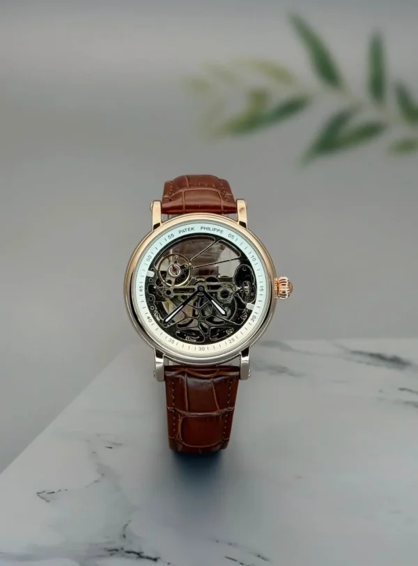 Luxury Patek Philippe Automatic Leather Watch | First Copy Luxury Patek Philippe Automatic Leather Watch | First Copy