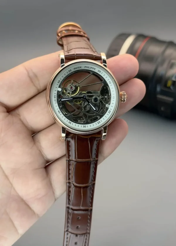 Luxury Patek Philippe Automatic Leather Watch | First Copy Luxury Patek Philippe Automatic Leather Watch | First Copy