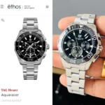 Brand Tag Heuer (7AAA First Copy) Model Aquaracer Calibre 5 Dial Size 45mm Dial Color Black Movement Type Japanese Quartz Display Type Analog with Chronograph Strap Material Stainless Steel