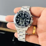 Brand Tag Heuer (7AAA First Copy) Model Aquaracer Calibre 5 Dial Size 45mm Dial Color Black Movement Type Japanese Quartz Display Type Analog with Chronograph Strap Material Stainless Steel