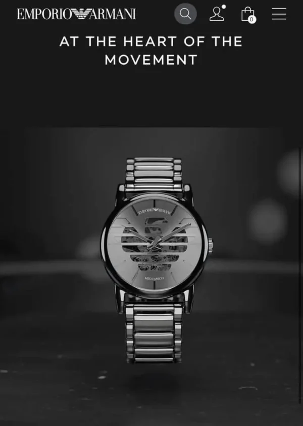Emporio Armani Meccanico Silver First Copy Watch (3) Emporio Armani Meccanico Silver First Copy Watch