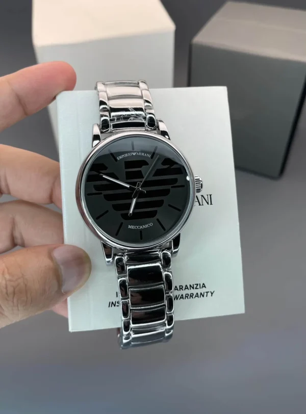 Emporio Armani Meccanico Silver First Copy Watch (4) Emporio Armani Meccanico Silver First Copy Watch
