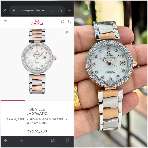 Omega Ladymatic Diamond First Copy Watch