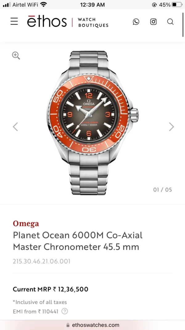Omega Planet Ocean First Copy Watch