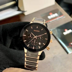 Rado Centrix Chronograph First Copy Watch Black Gold