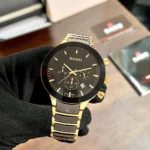 Rado Centrix Chronograph First Copy Watch Black Gold