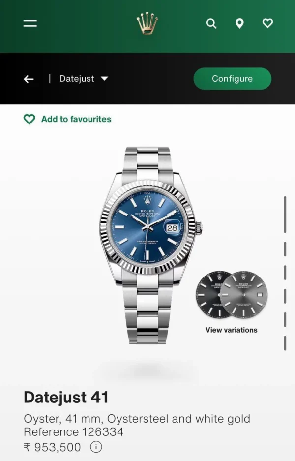 Rolex DateJust First Copy Watch India