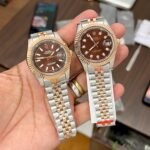 Rolex DateJust Silver Rose Gold First Copy