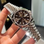 Rolex DateJust Silver Rose Gold First Copy
