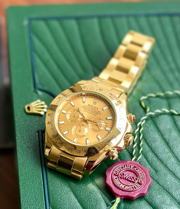 Rolex Daytona Full Gold First Copy Watch (5) Rolex Daytona Full Gold First Copy Watch
