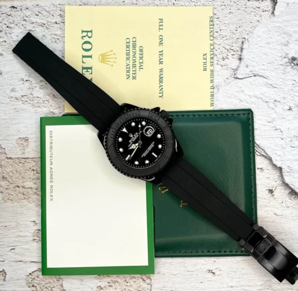 Rolex Full Black Yacht-Master First Copy Watch