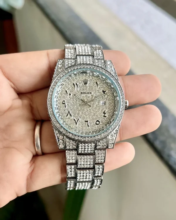 Rolex Silver Diamond First Copy Watch