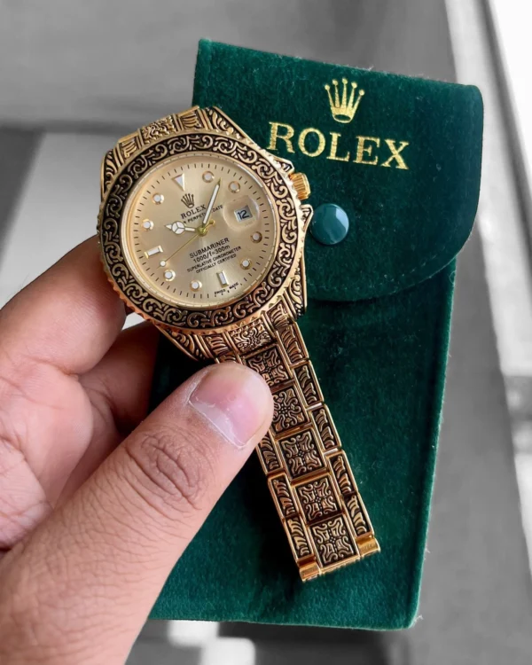 Hand Engraved Rolex Rajwadi Watch