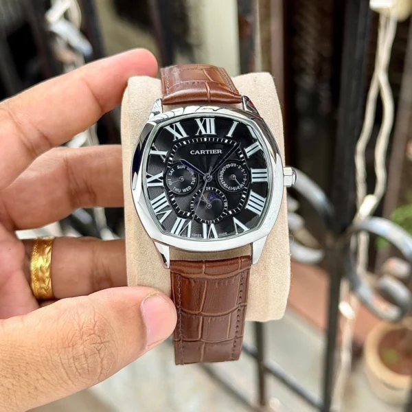 Cartier Black Roman Dial First Copy Watch for Men on Zest Shop (1) Cartier Black Roman Dial First Copy Watch for Men on Zest Shop