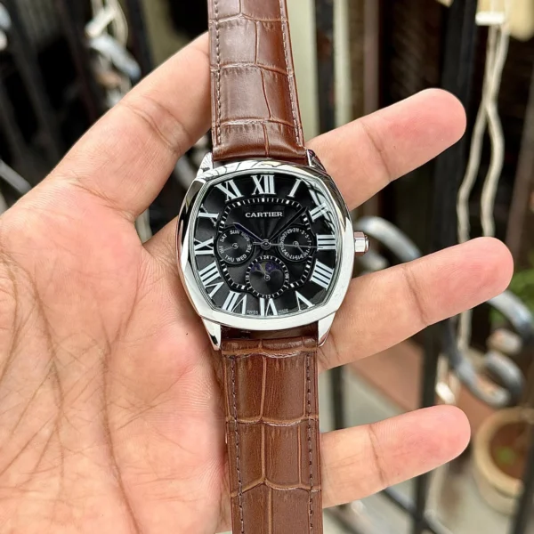 Cartier Black Roman Dial First Copy Watch for Men on Zest Shop (2) Cartier Black Roman Dial First Copy Watch for Men on Zest Shop
