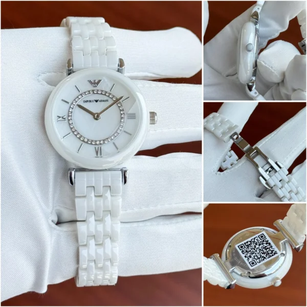Emporio Armani White Ceramic First Copy Watch Women's Replica on Zest Shop (2) Emporio Armani White Ceramic First Copy Watch Women's Replica on Zest Shop