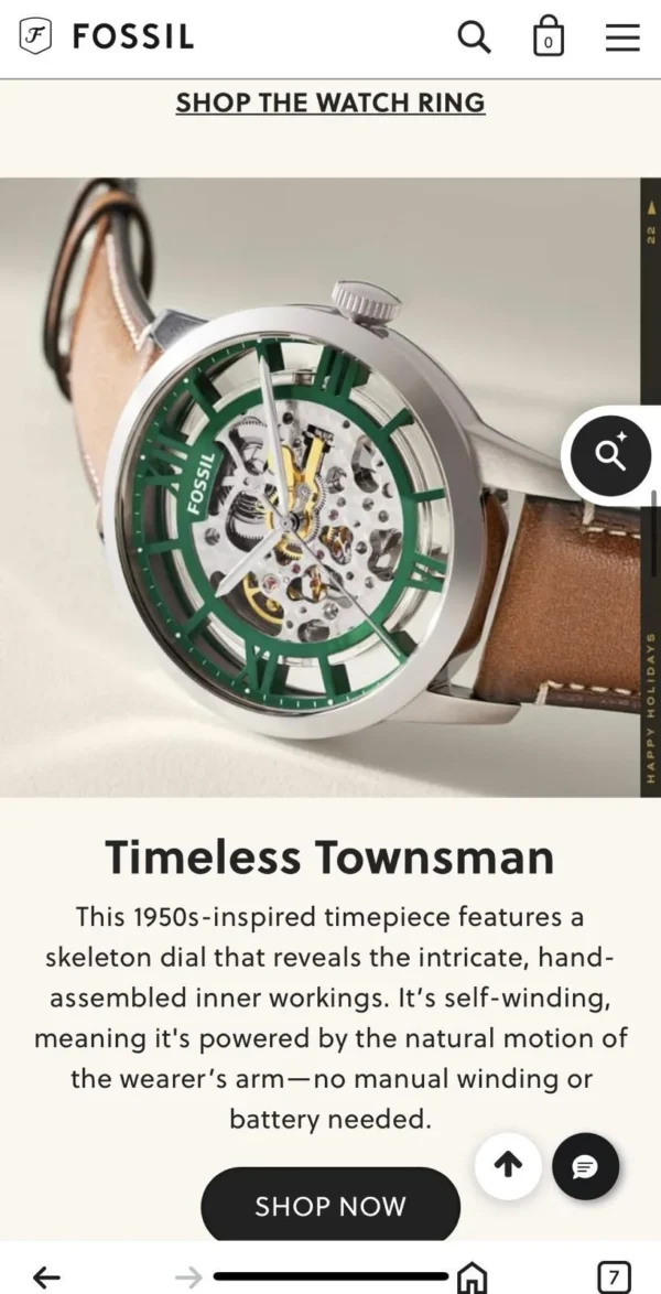 Fossil Skeleton Dial Automatic First Copy Watch Premium Luxury Replica