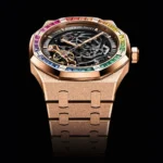 Luxury Reinvented Royal Oak Frosted Gold Rainbow Edition