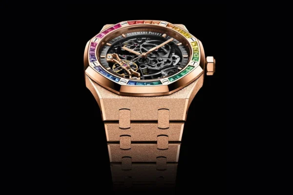 Luxury Reinvented Royal Oak Frosted Gold Rainbow Edition