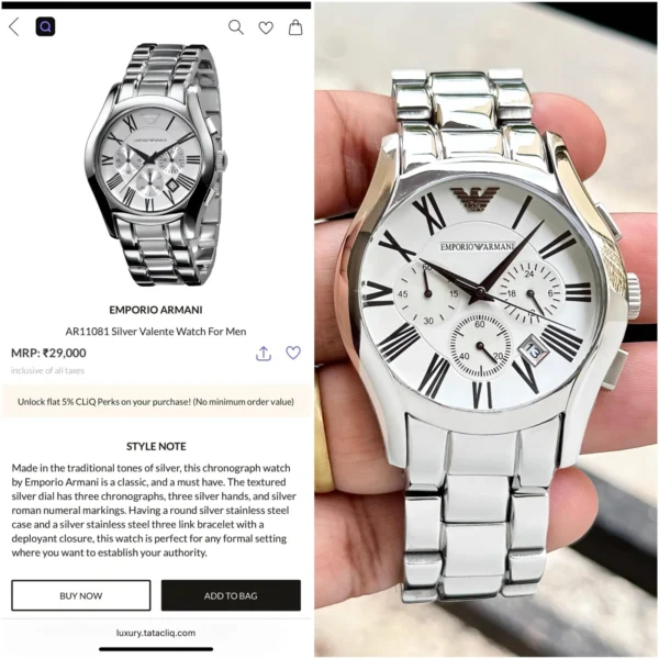 Emporio Armani First Copy Watch at Zest Shop Mumbai