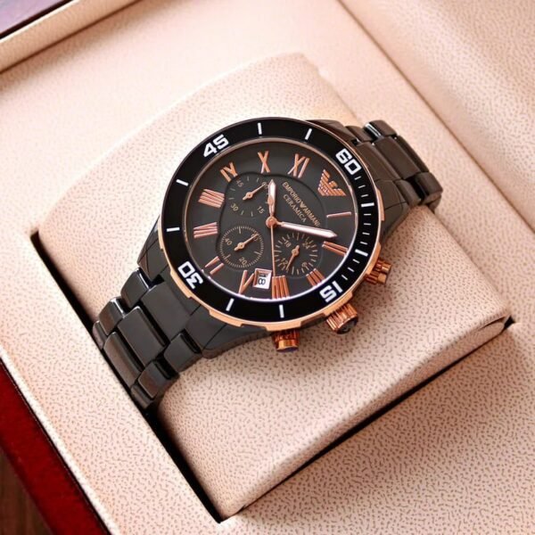 Emporio Armani Black First Copy Watch in Pune at Zest Shop