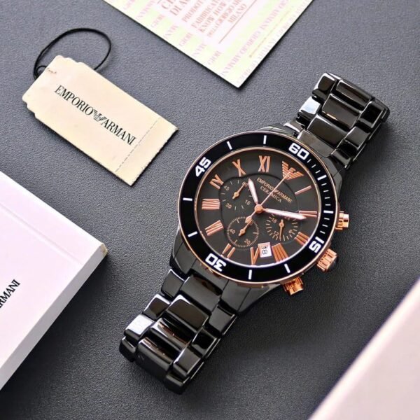 Emporio Armani Black First Copy Watch in Pune at Zest Shop