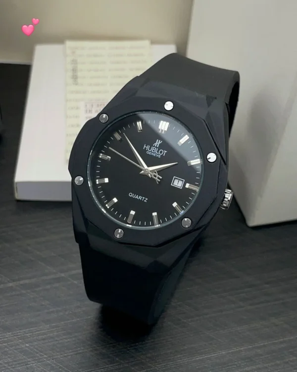 Hublot Men’s Date Leather First Copy Watch Premium Replica