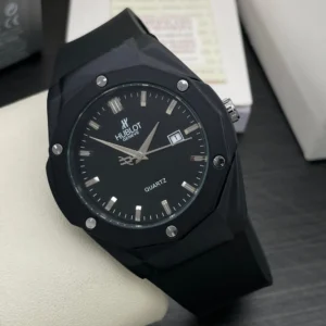 Hublot Men’s Date Leather First Copy Watch Premium Replica