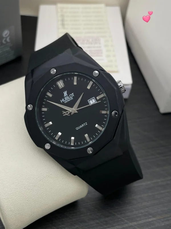 Hublot Men’s Date Leather First Copy Watch Premium Replica