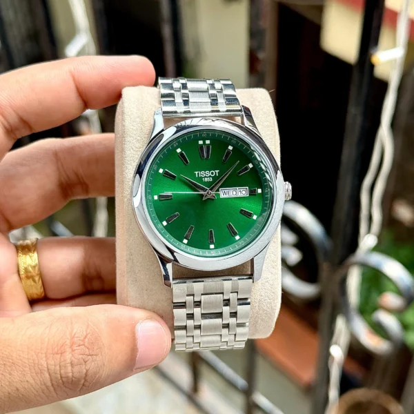 Tissot 1853 Classic Stainless Emerald Green Dial First Copy Watch Premium Replica