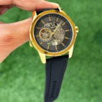 Armani Exchange Black Styling Rubber Strap First Copy Watch Premium Replica