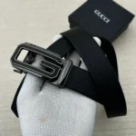 Gucci Black Premium Belt Compact Edition 7AA First Copy