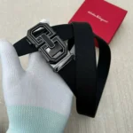 Salvatore Ferragamo S-Buckle Black Premium Belt Compact Edition 7AA First Copy