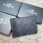 Coach Black Premium Wallet Compact Edition 7AA First Copy