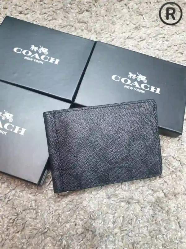 Coach Black Premium Wallet Compact Edition 7AA First Copy