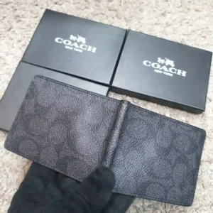 Coach Black Premium Wallet Compact Edition 7AA First Copy