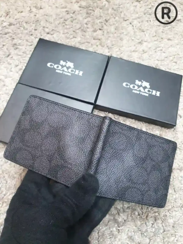 Coach Black Premium Wallet Compact Edition 7AA First Copy