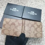 Coach Brown Monogram Wallet Premium Compact Edition 7AA First Copy