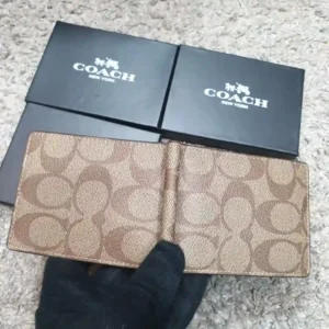 Coach Brown Monogram Wallet Premium Compact Edition 7AA First Copy