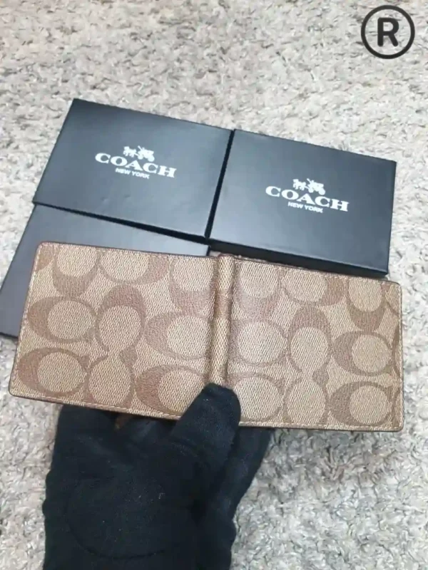 Coach Brown Monogram Wallet Premium Compact Edition 7AA First Copy