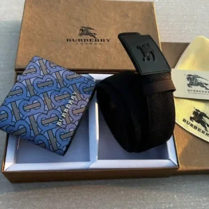 Burberry Belt & Wallet Combo – Premium Gift Set | 7AA First Copy