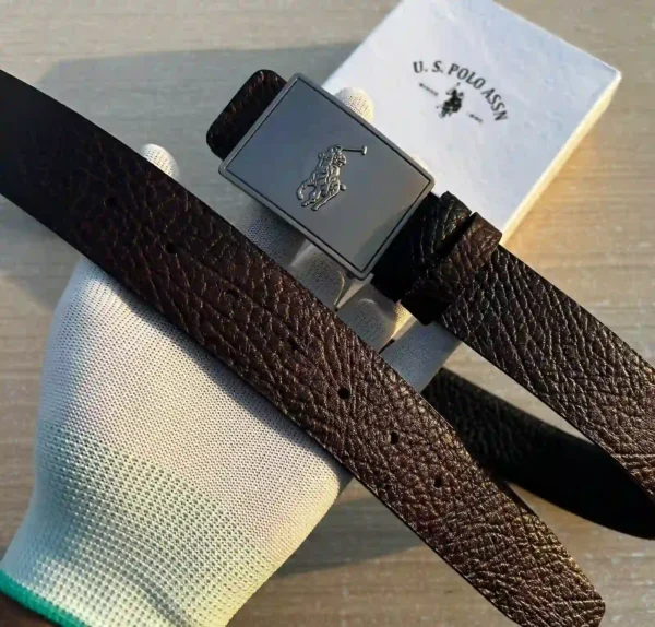 U.S. Polo Assn. Brown Premium Belt Compact Edition 7AA First Copy