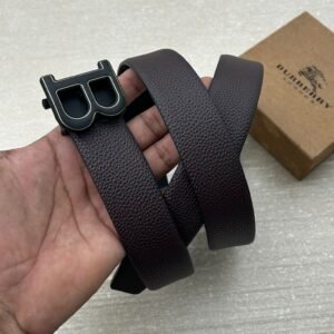 Burberry Signature Buckle Brown Belt Premium Edition 7AA First Copy